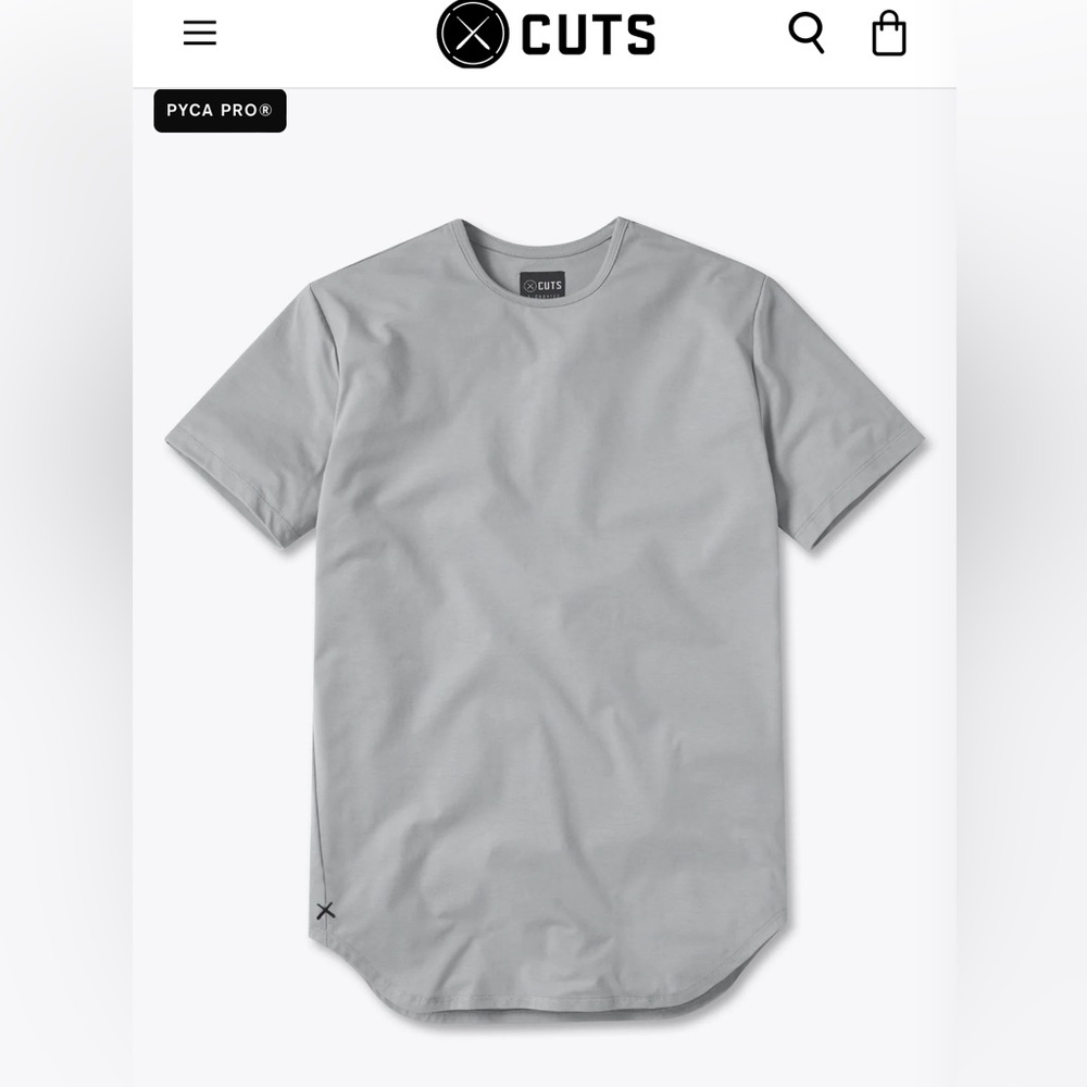 Cuts Clothing men’s XL AO Elongated Tee - gray